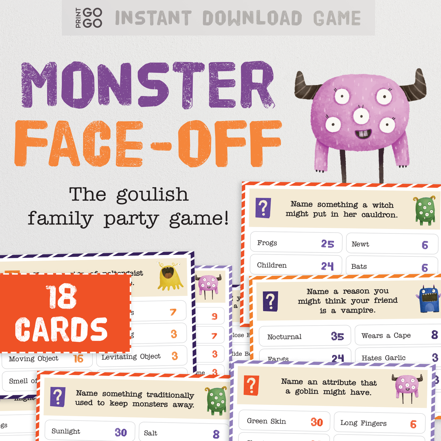 Monster Face-Off : The Goulish Duel for Top Answers and Points