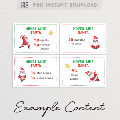 48 Exercise Advent Cards - Keep Moving and Countdown Christmas!