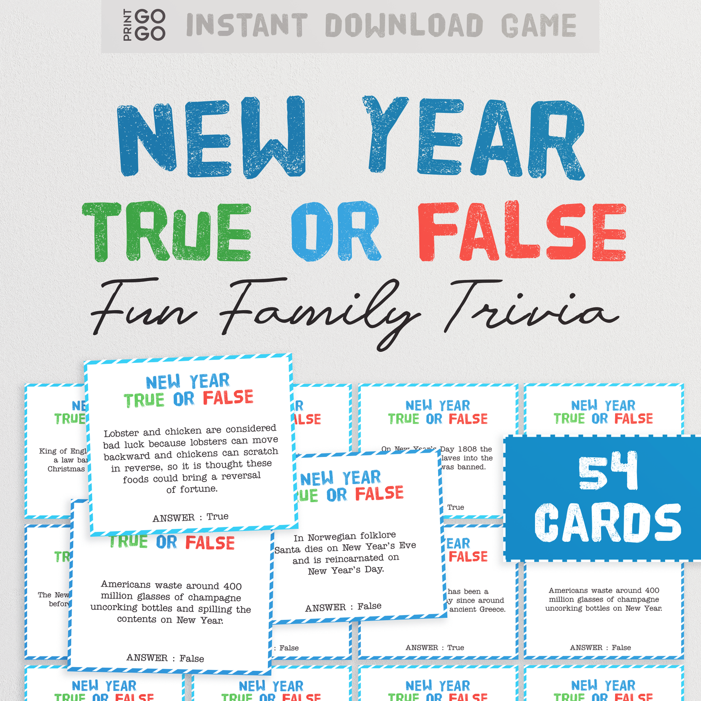 New Year's Eve True or False Quiz - The Fun Group Game of Guessing Trivia