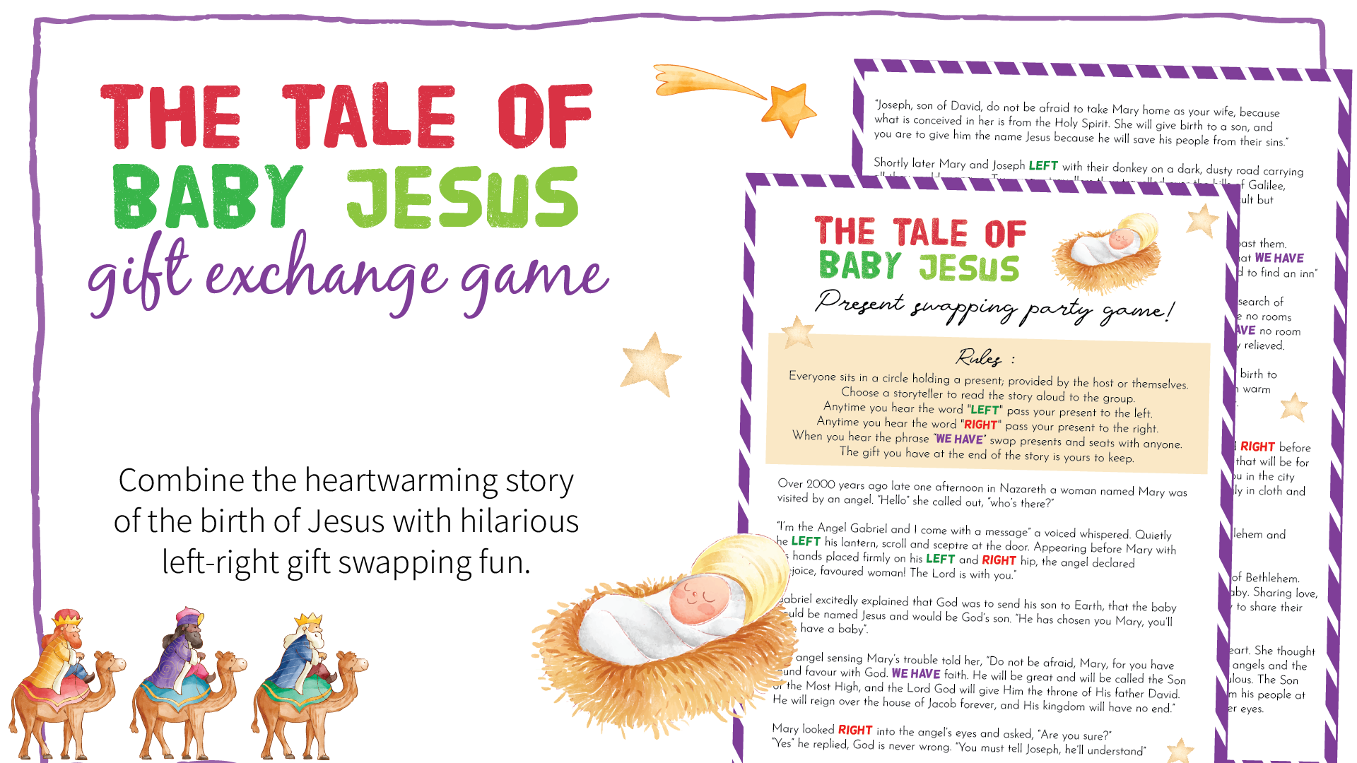 Play the Joyful Christian Yankee Swap Exchange Based on the Birth of Jesus!