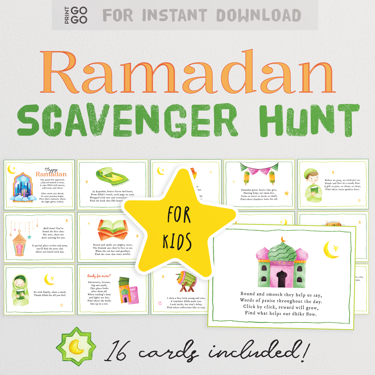 Ramadan Scavenger Hunt - A Race for Kids to Discover Ramadan Blessings