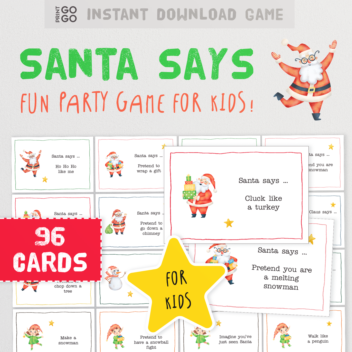 Christmas Party Game Bundle - Fun Games for Kids and Families To Print and Play At Home!
