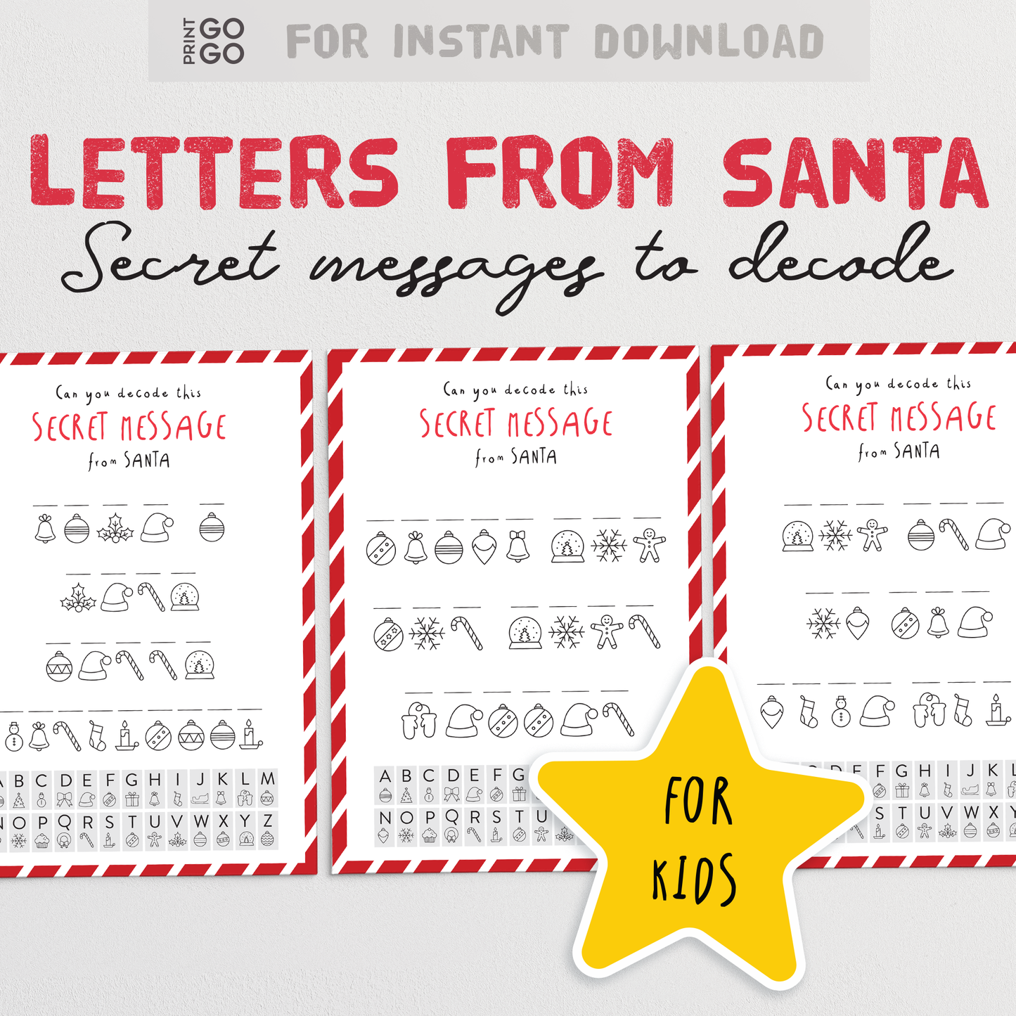 Coded Secret Messages from Santa