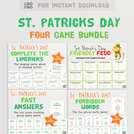 St. Patrick's Day Game Bundle - Family Party Games for Everyone