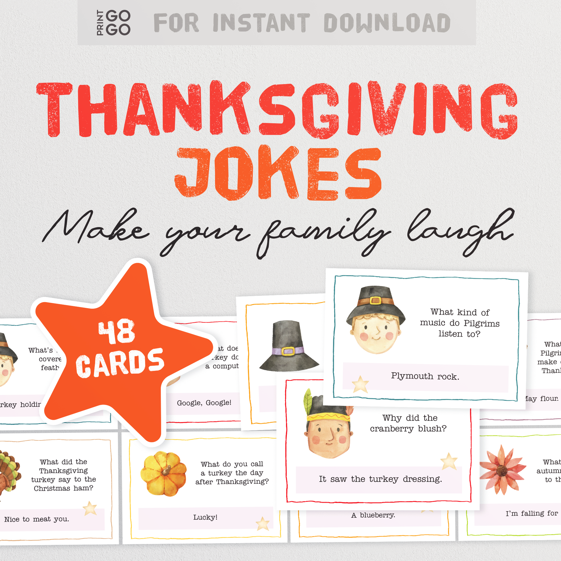 Thanksgiving Joke Cards - Family Friendly Jokes to Make You Laugh