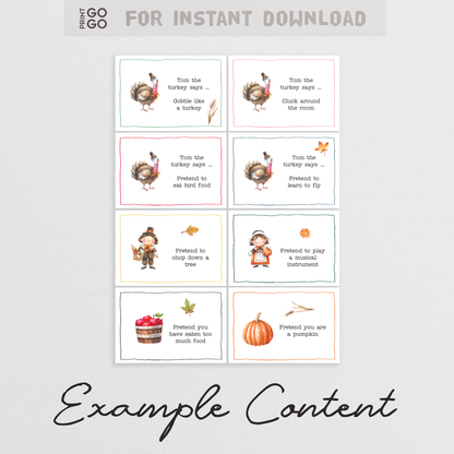 Turkey Says - The Fun Thanksgiving Party Game of Following Directions for Kids!