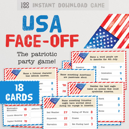 Patriotic USA Face-Off - Stars, Stripes and Survey Top Answers!