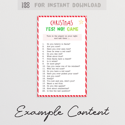 Christmas Don't Say It - The Quick Fire Family Party Game Where You Can't Answer Yes or No
