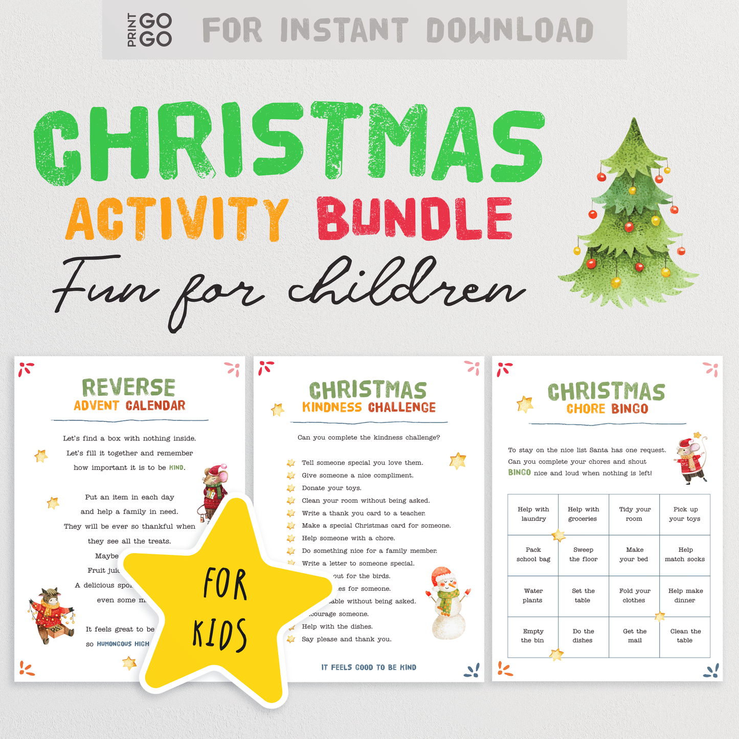 Christmas Activity Bundle for Kids