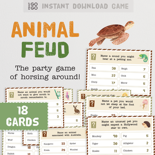 Animal Feud - The Party Game of Horsing Around for Top Answers and Points