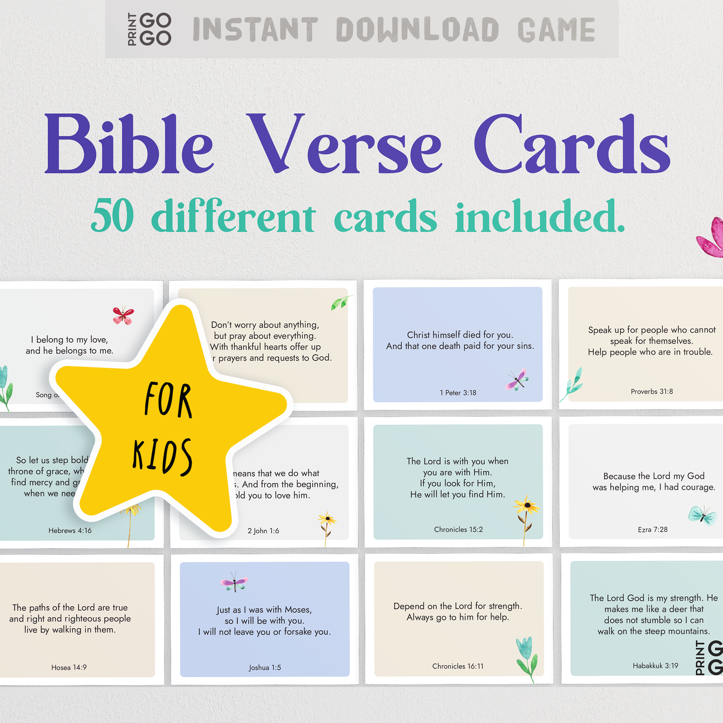 50 Bible Verse Cards