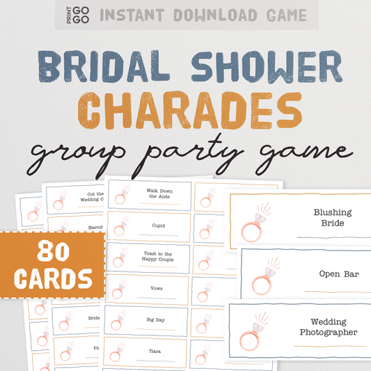 Wedding / Bridal Shower Charades - The Fun Group Party Game of Acting Out