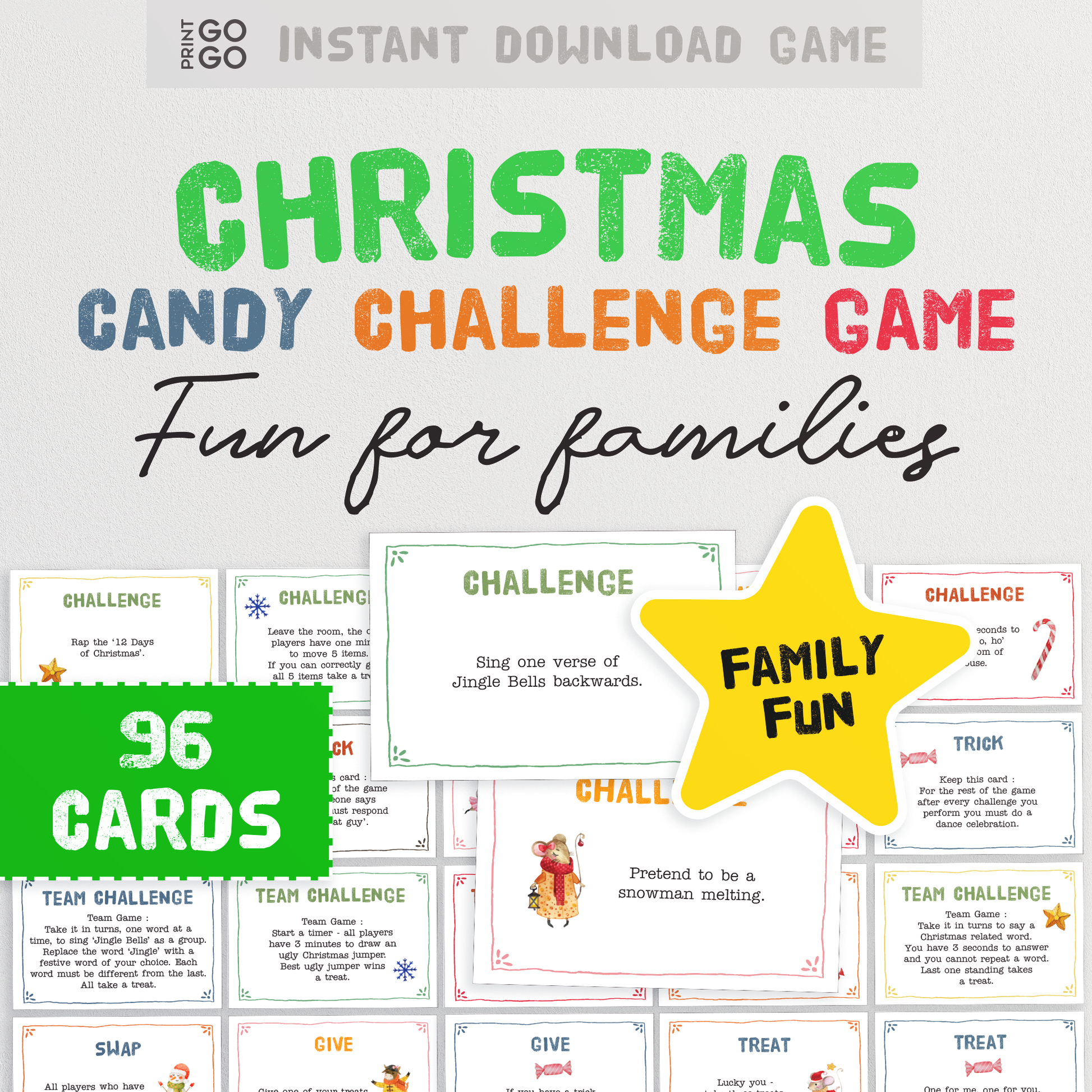 Christmas Candy Challenge Game for Kids