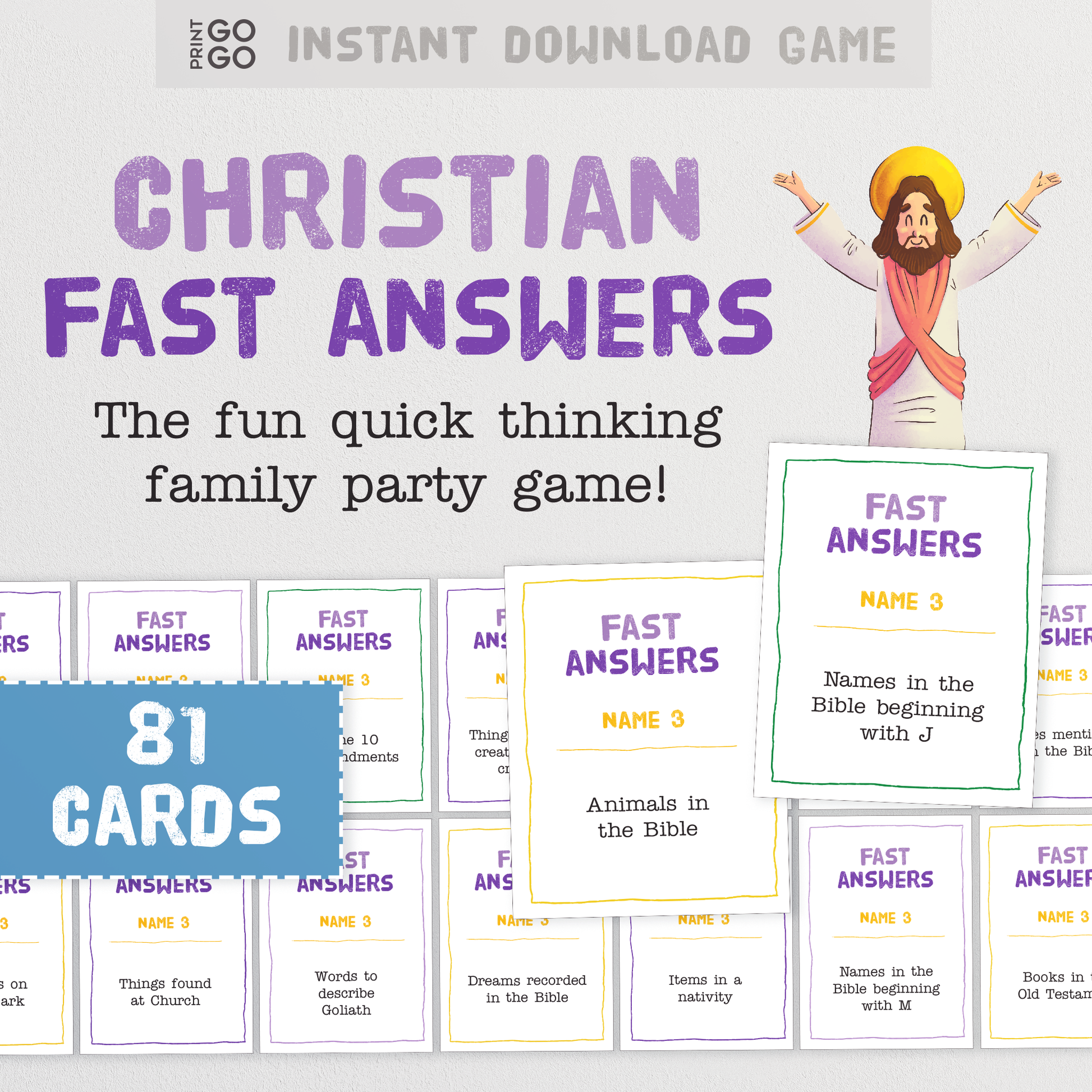 Christian Fast Answers - The Fun Quick Thinking Family Bible Game