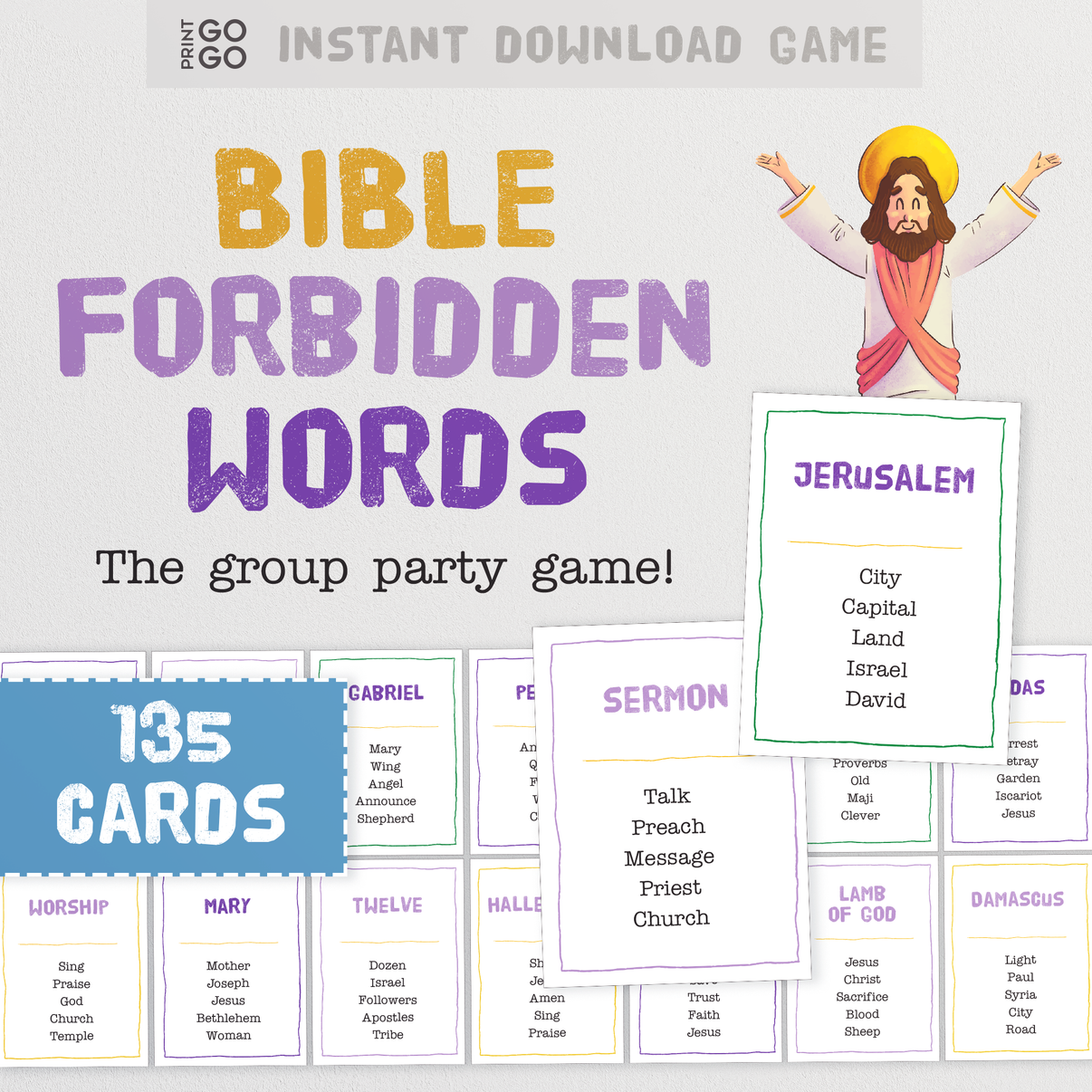 Christian Games : Have a blast playing Bible Forbidden Words! – Print GoGo