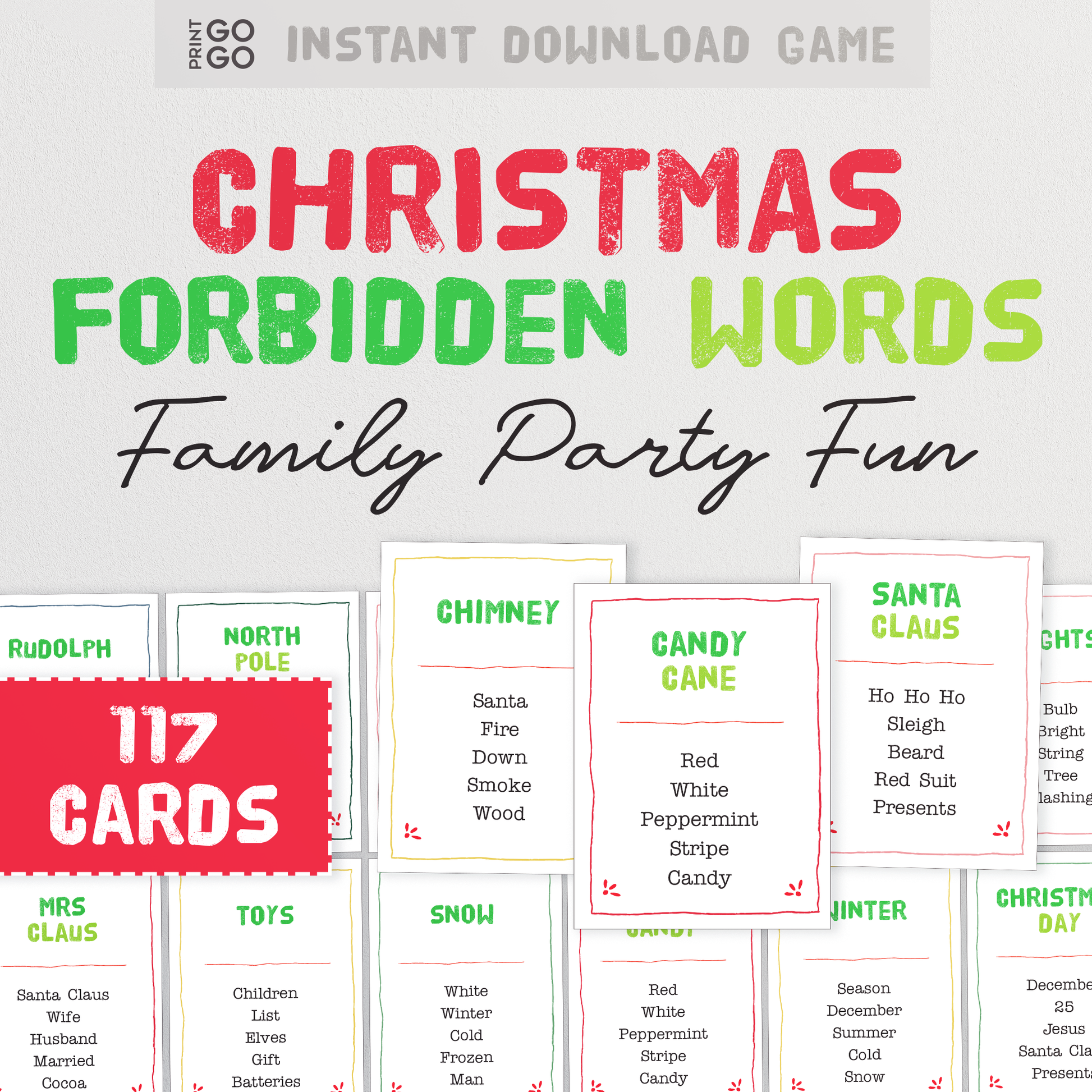 Christmas Forbidden Words - The Fun Quick Thinking Family Party Game