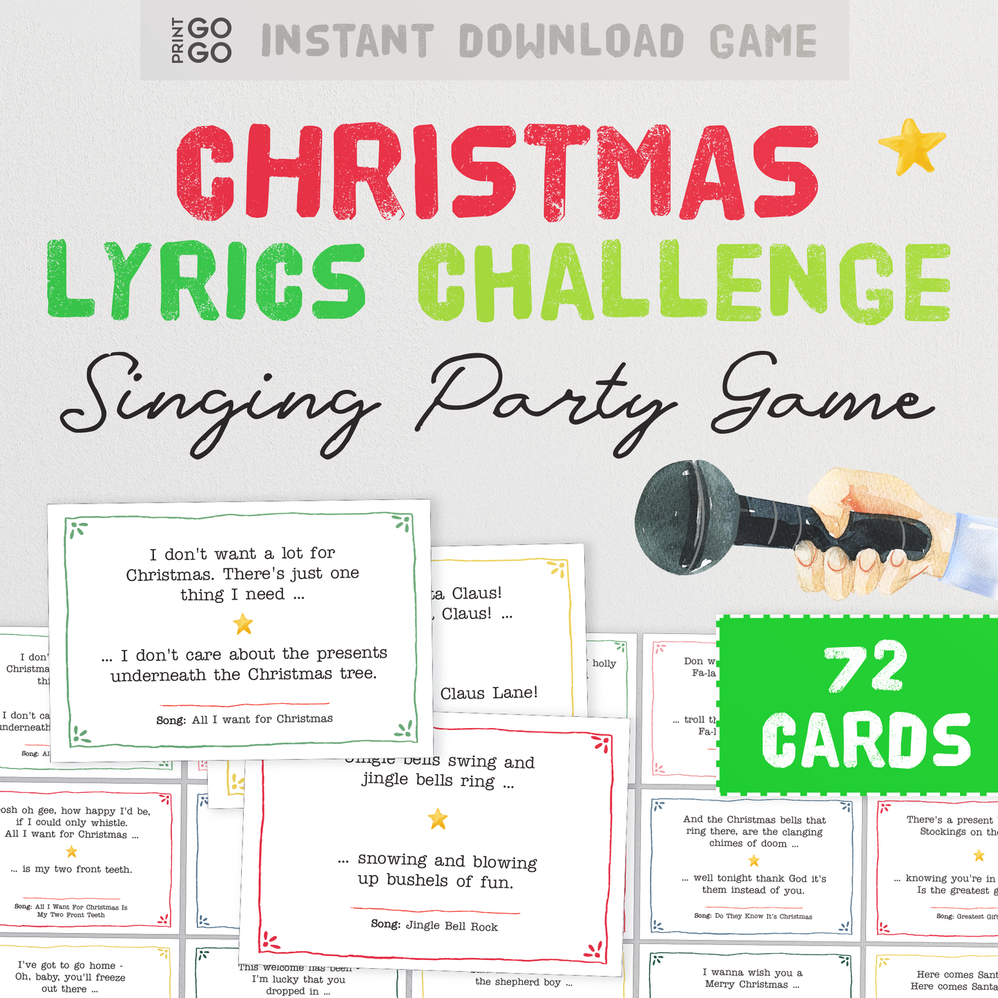 Christmas Lyrics Challenge Game - The Quick Thinking and Singing Family Party Game