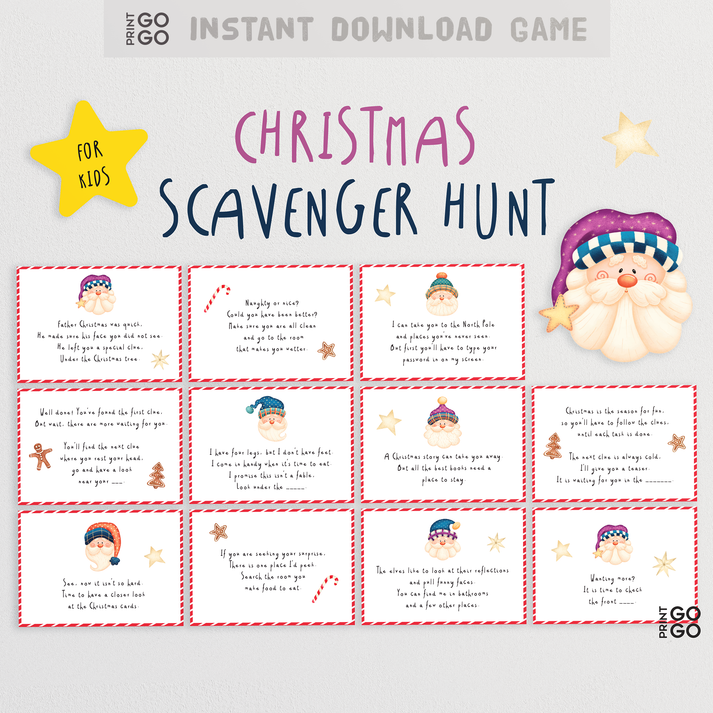 Christmas Scavenger Hunt - Fun Holiday Ideas for Children! – Print GoGo