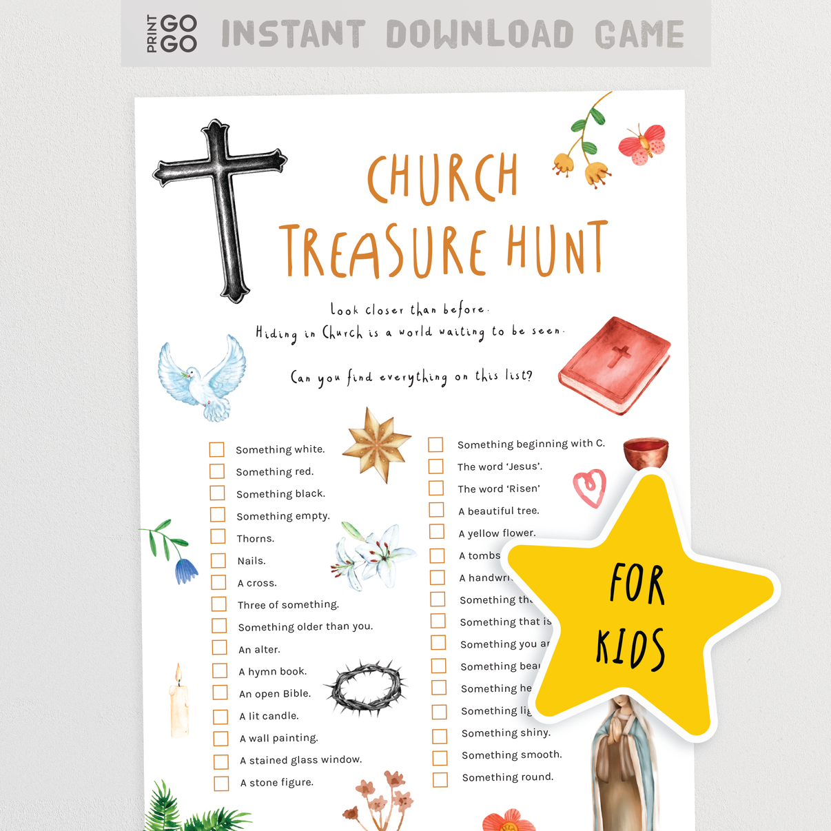 Church Treasure Hunt for Kids – Print GoGo