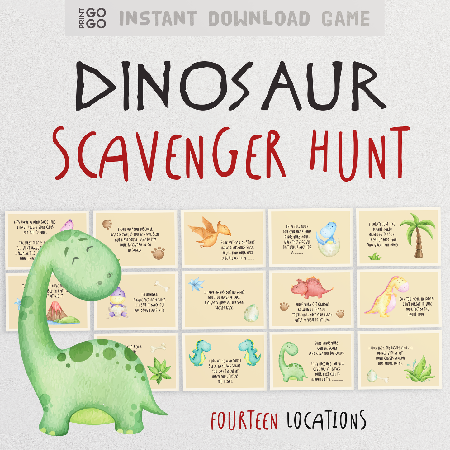 Dinosaur Scavenger Hunt for Kids - The Roaring Search for Hidden Treasures