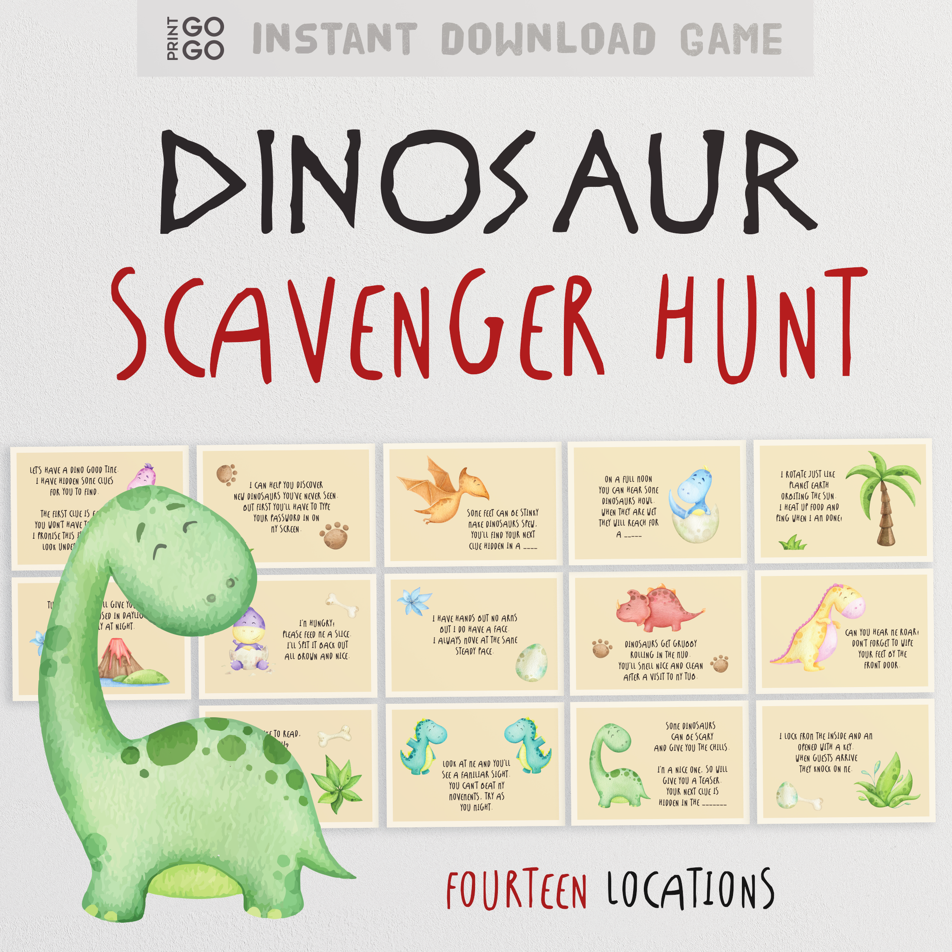 Dinosaur Scavenger Hunt for Kids - The Roaring Search for Hidden Treasures