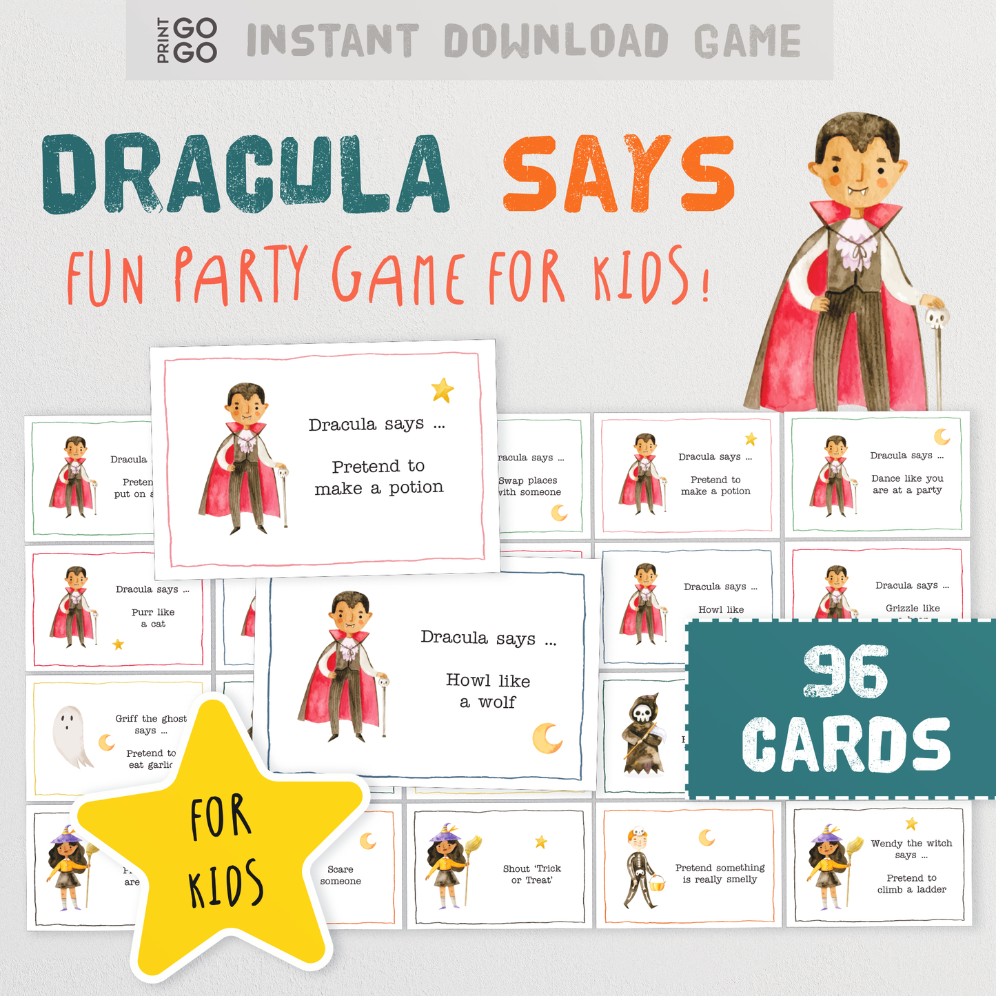 Dracula Says - The Fun Halloween Party Game for Kids!