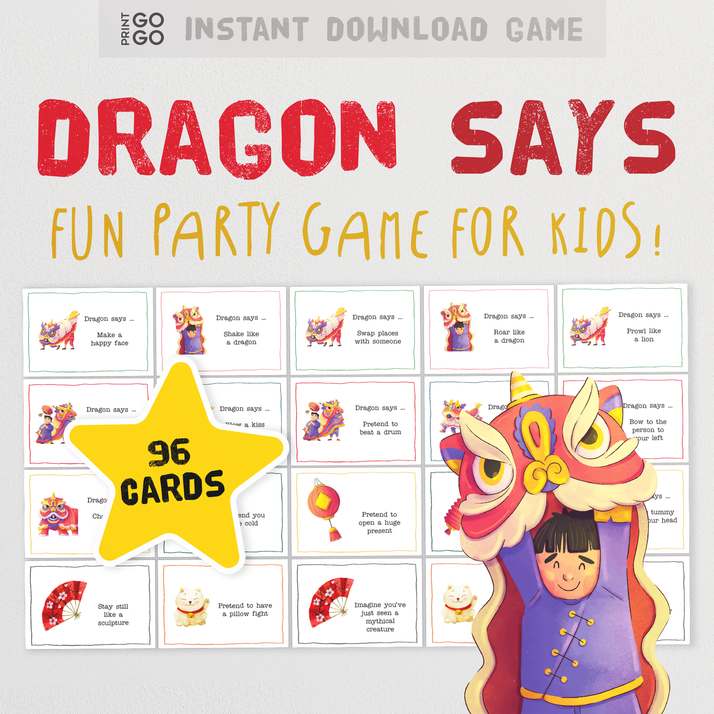 Dragon Says - The Fun Chinese New Year Party Game for Kids!