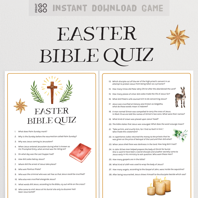 Easter Bible Quiz - Fun Family Christian Trivia Quiz for Easter ...