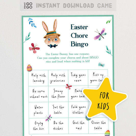 Easter Chore Bingo Challenge