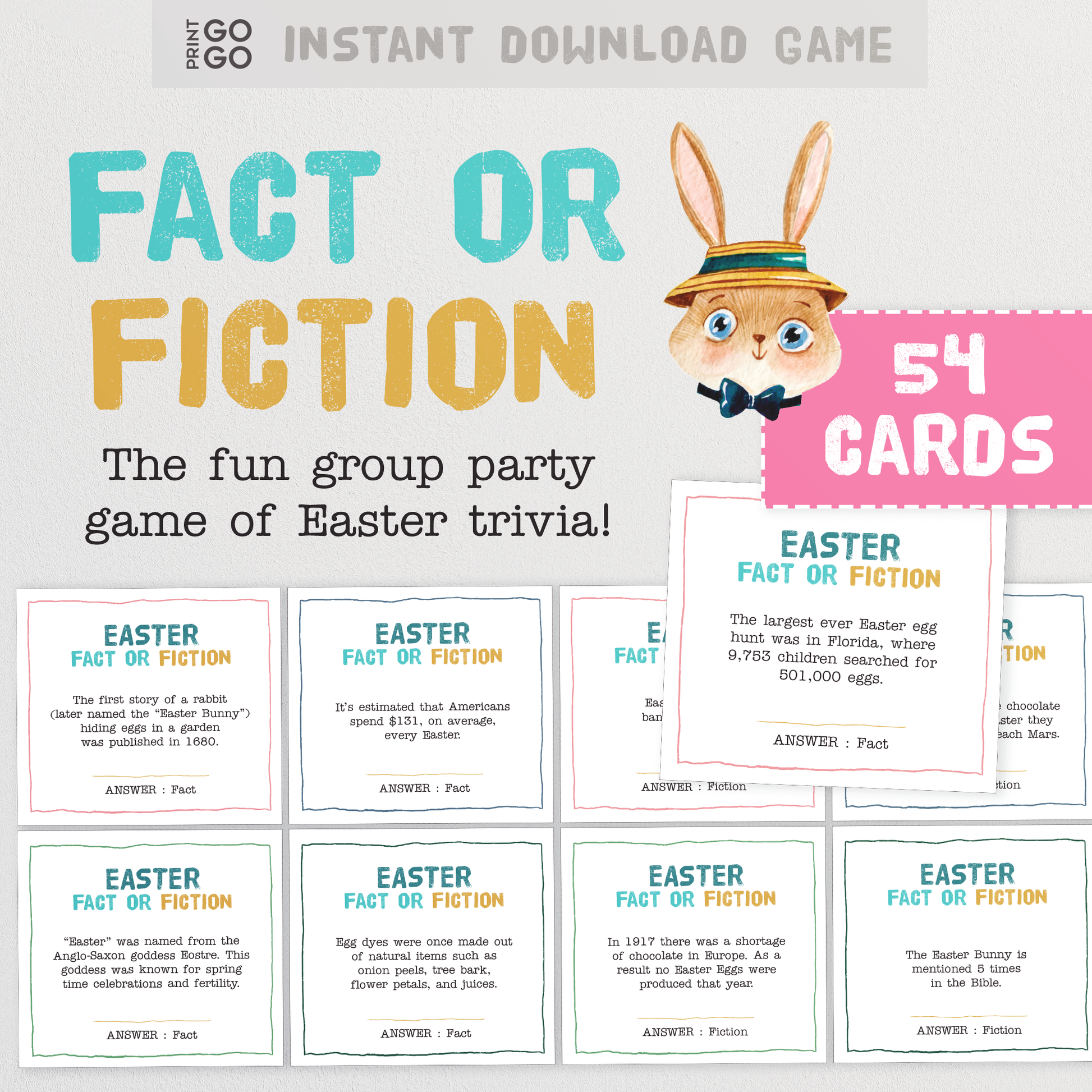 Easter Fact or Fiction - The Fun Group Party Game of Easter Trivia