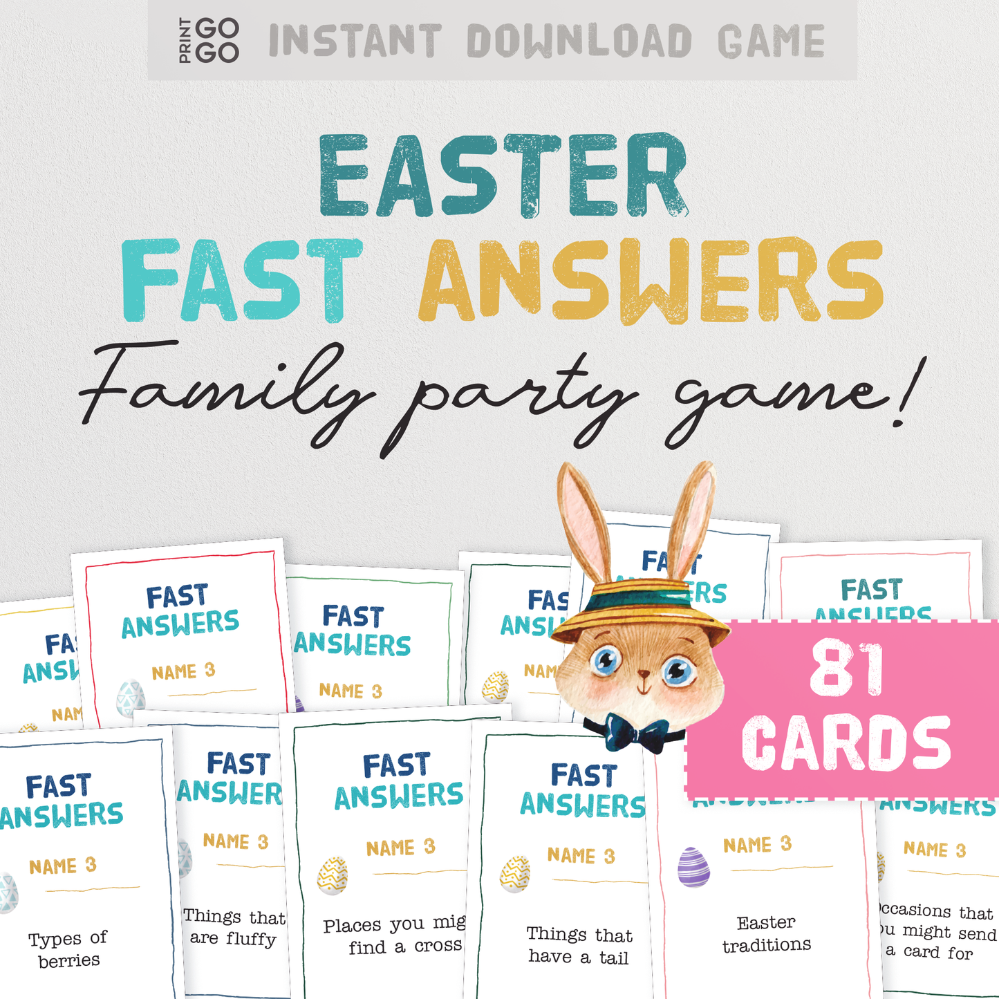 Easter Fast Answers Game - The Fun Quick Thinking Family Party Game