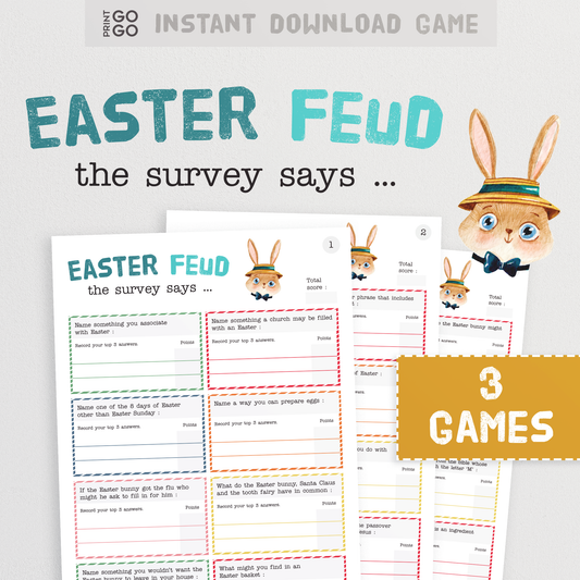 Easter Feud 'The Survey Says' - The Fun Game of Matching Answers and Scoring Points
