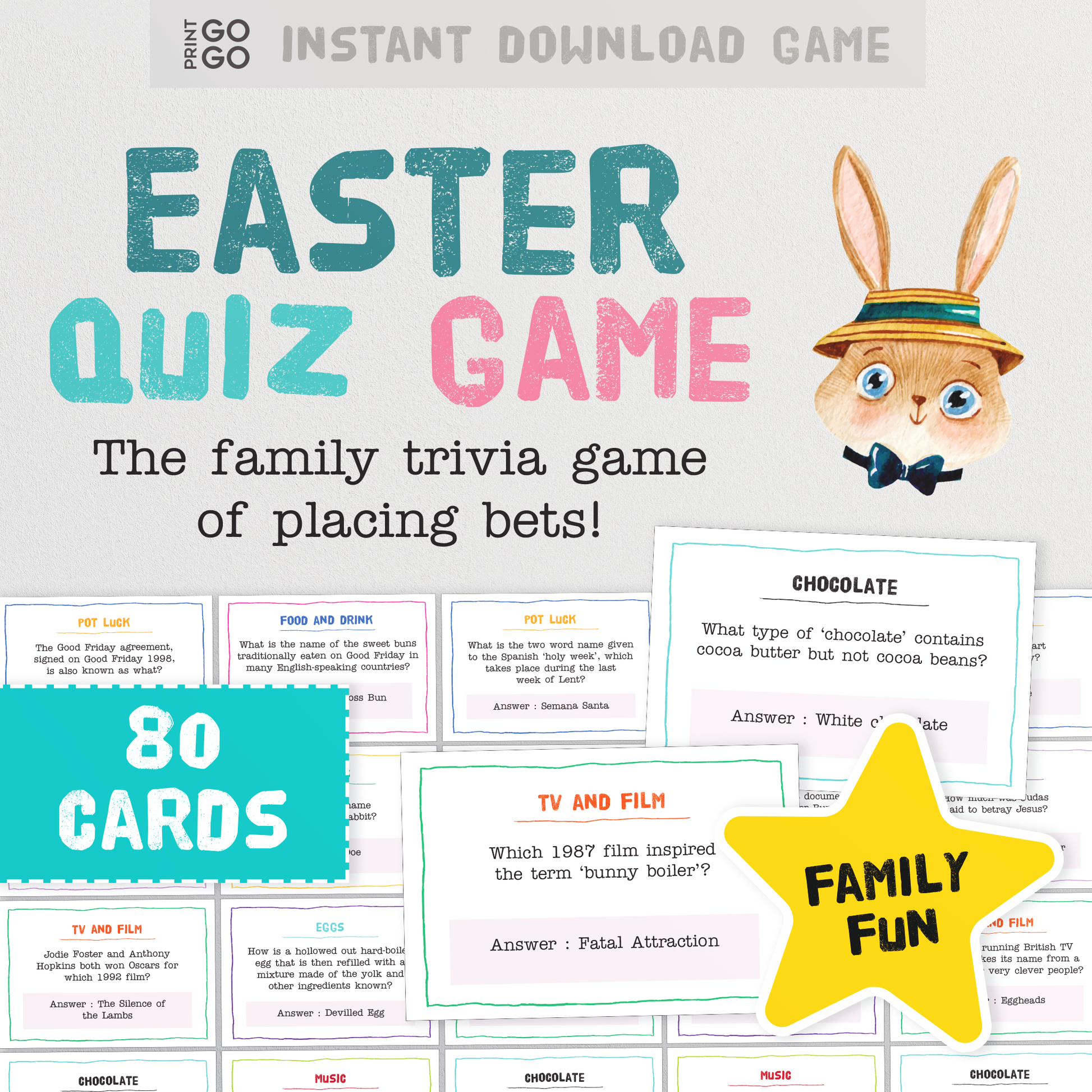 Easter Quiz Game - The Fun Trivia Party Game of Placing Bets