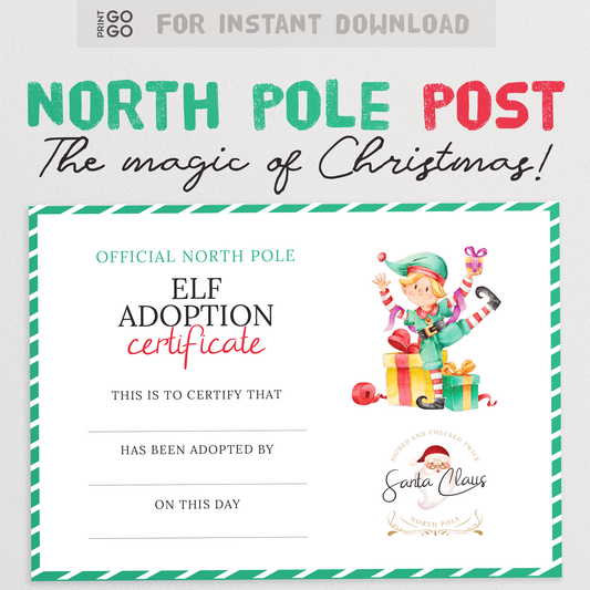 Elf Adoption Certificate