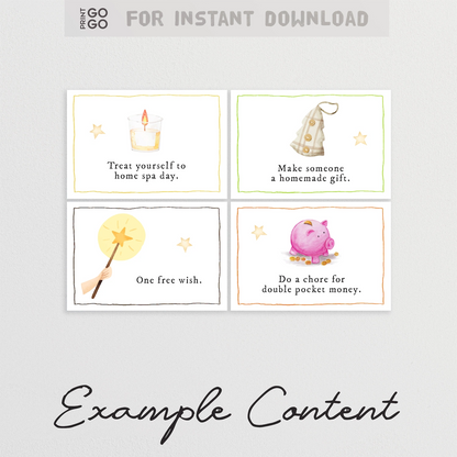 Example printable Advent activity cards for kids.