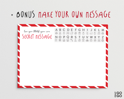 Example coded making letter from Santa.
