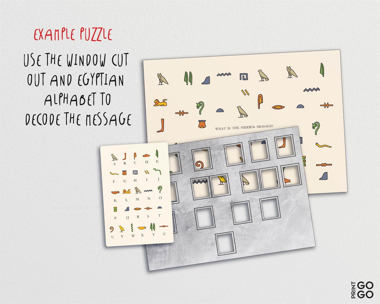 Example puzzle included in this 'Escape the Tomb' family puzzle game.