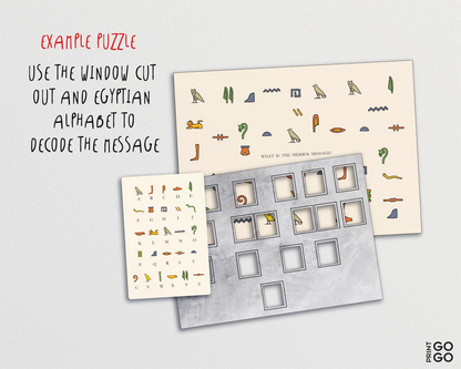 Example puzzle included in this 'Escape the Tomb' family puzzle game.