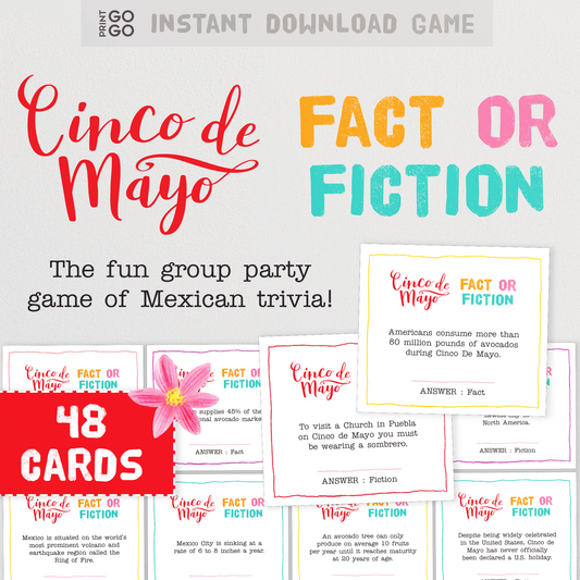 Cinco de Mayo Fact or Fiction - The Fun Group Party Game of Mexican Trivia
