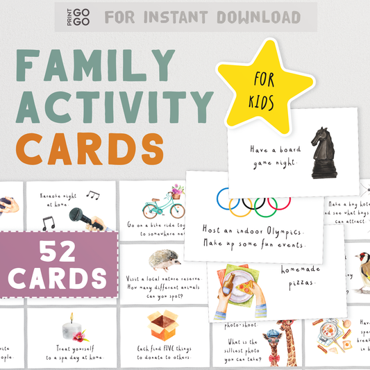 52 Family Activity Cards - Fun and Unique Weekly Activities