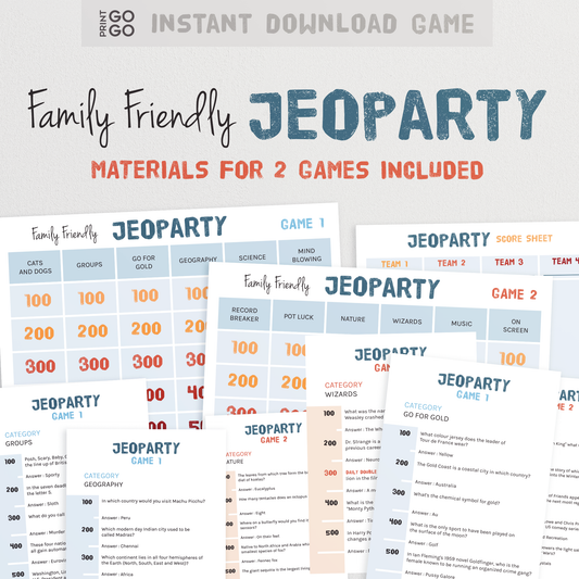 Family Jeoparty Trivia Game