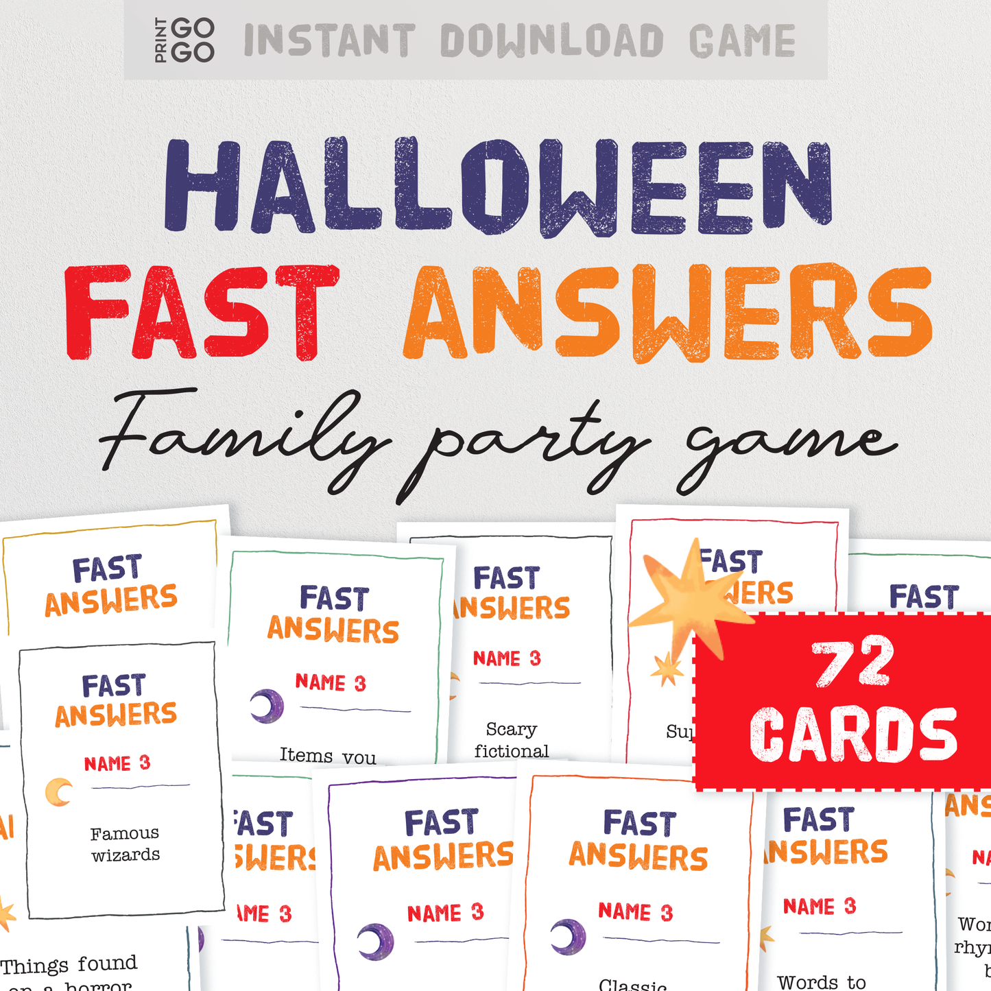 Halloween Fast Answers - The Petrifying Quick Thinking Family Party Game