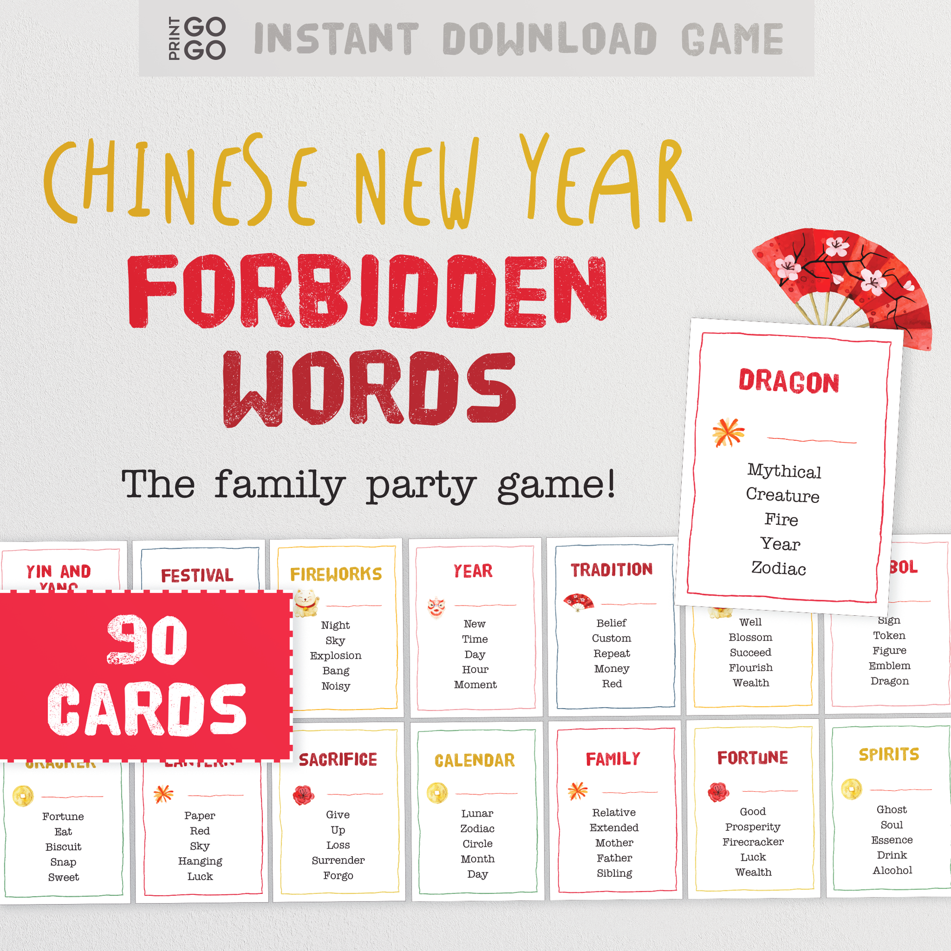 forbidden words chinese new year forbidden words - the hilarious family party game