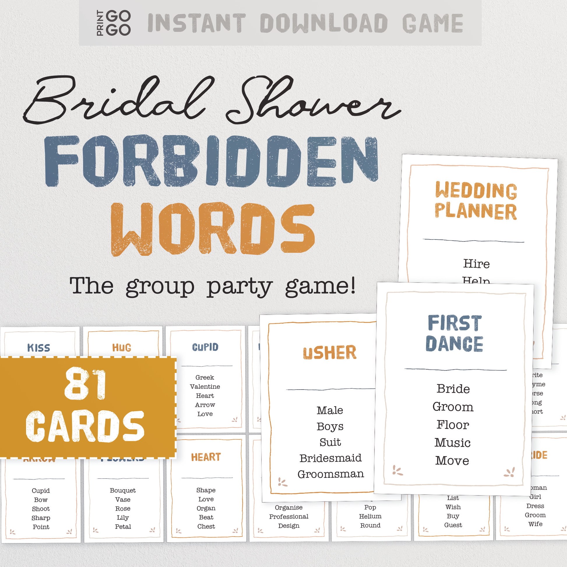 Bridal Shower Forbidden Words - The Hilarious Party Game for Groups
