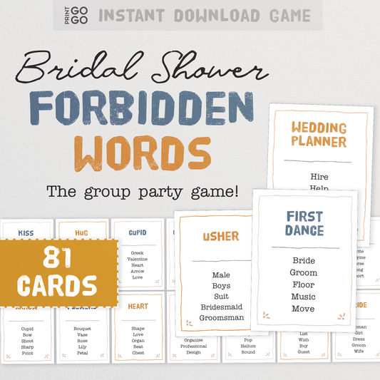 Bridal and Wedding Games - Fun Instant Download Party Games! – tagged fast  answers – Print GoGo