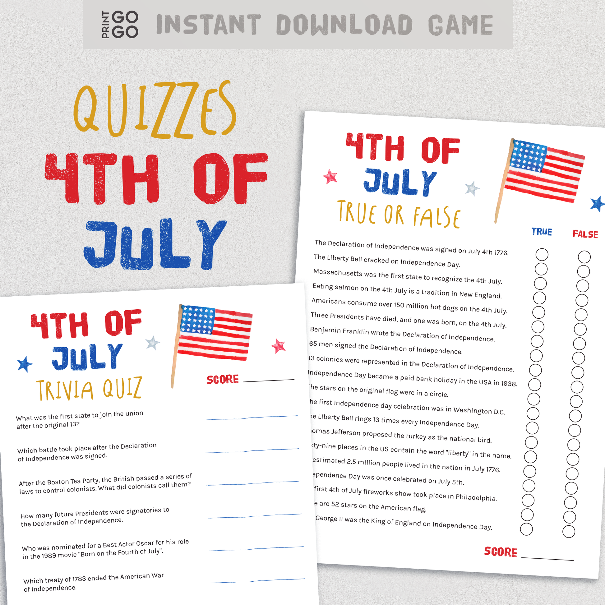 Fourth of July Trivia Quizzes