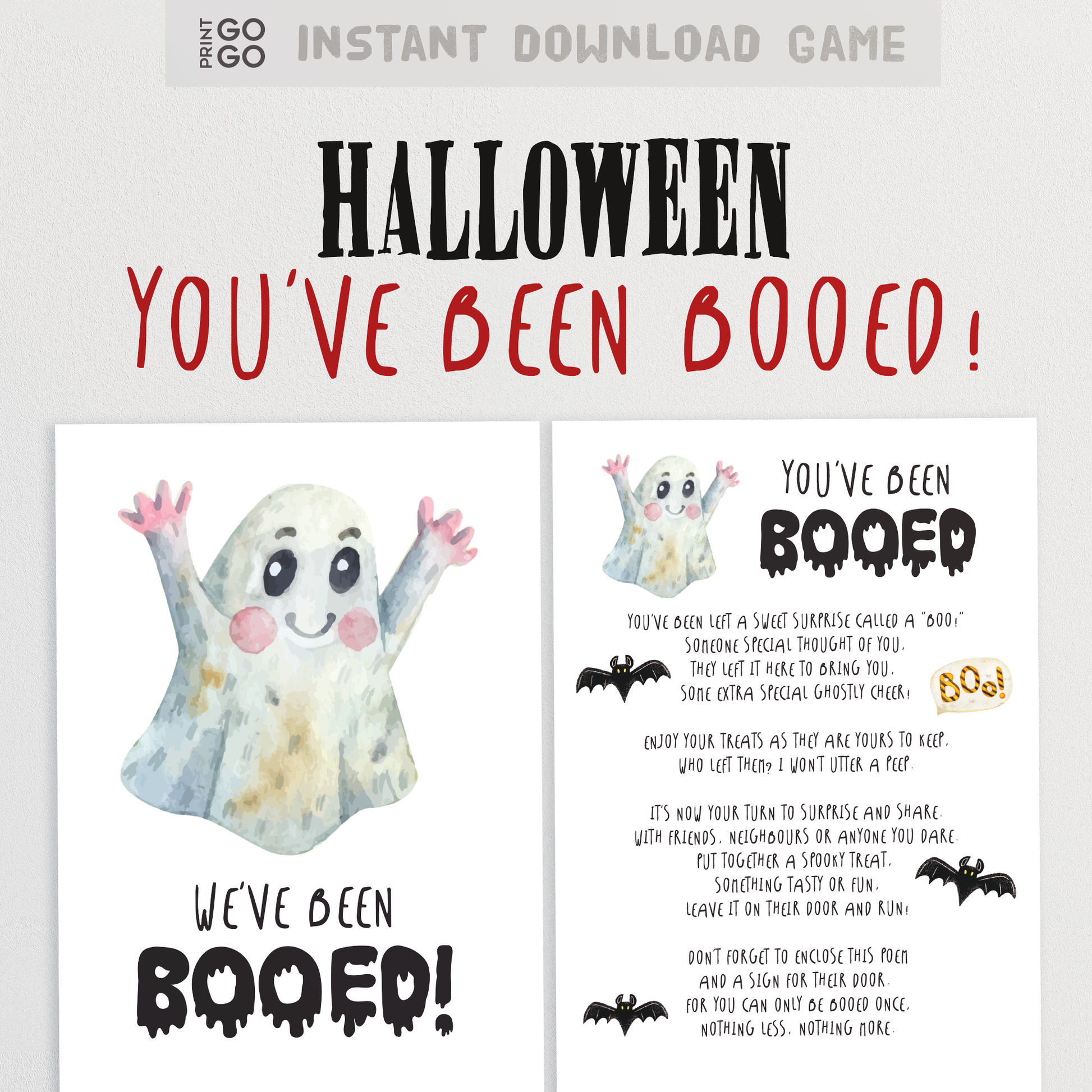 Halloween You've Been Booed! Game for Kids