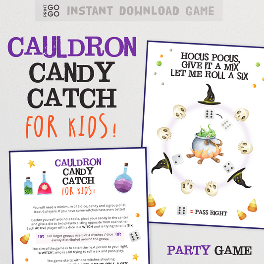 Cauldron Candy Catch - The Fun and Frantic Halloween Candy Dice Game for Kids