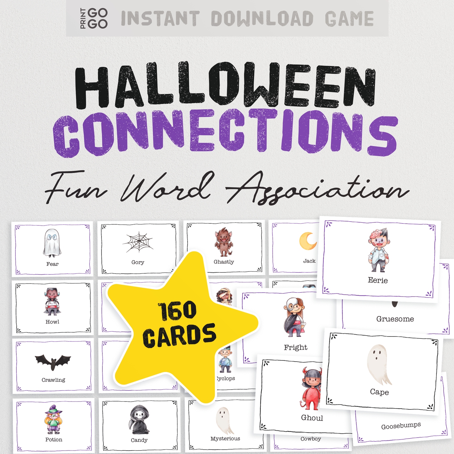 Halloween Connections Game | Halloween Word Association | Halloween Word Game