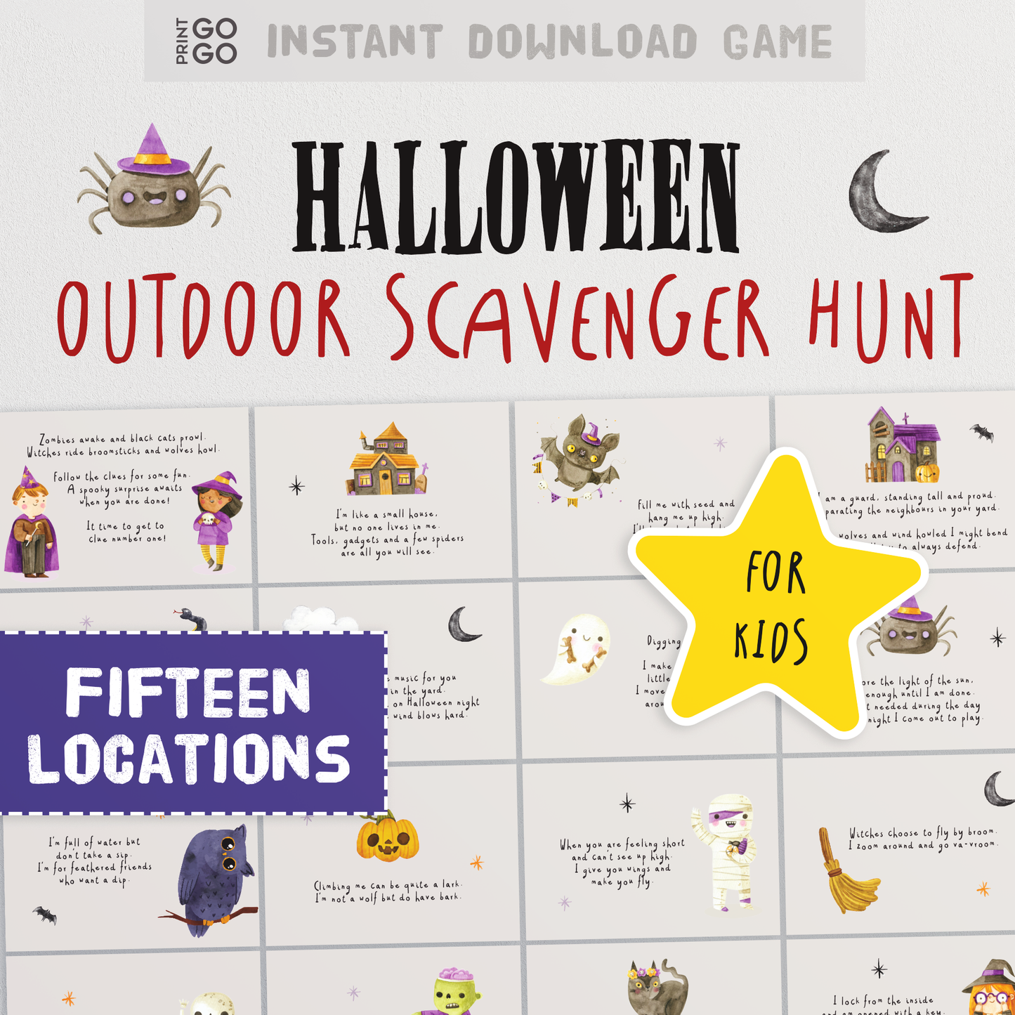 Outdoor Halloween Scavenger Hunt